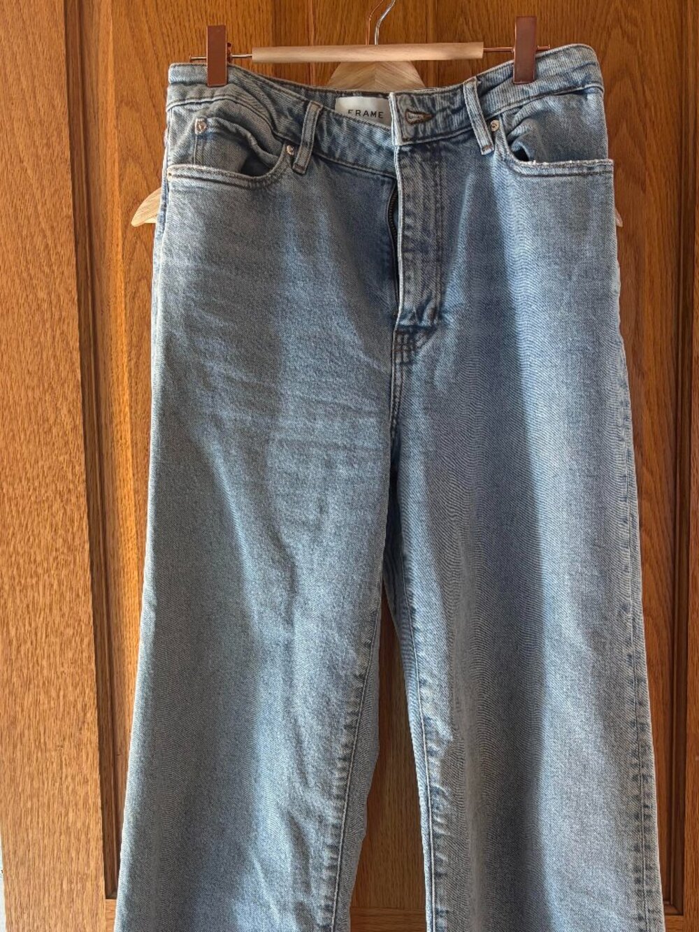 FRAME ULTRA HIGH WAIST WIDE LEG STRAIGHT JEANS SIZE 28